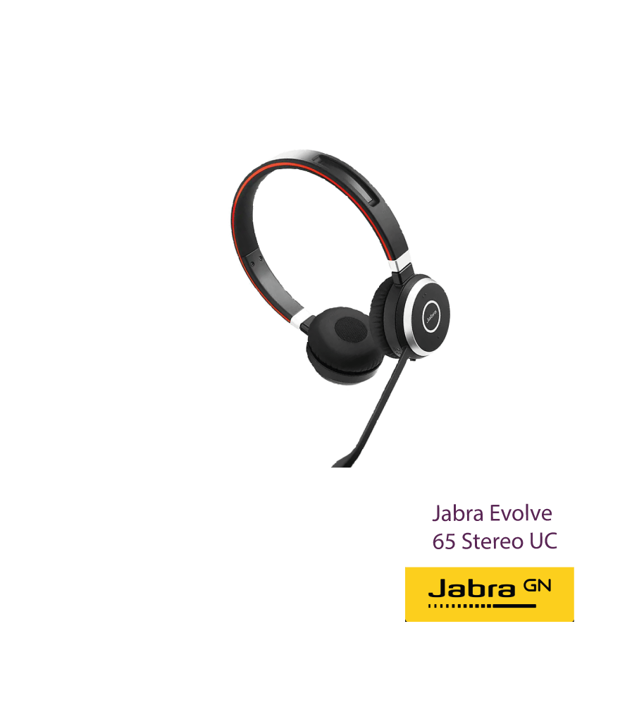 JABRA EVOLVE 65 UC STEREO Reconditionné - Casque Sans Fil Bluetooth Pour Appels Et Musique