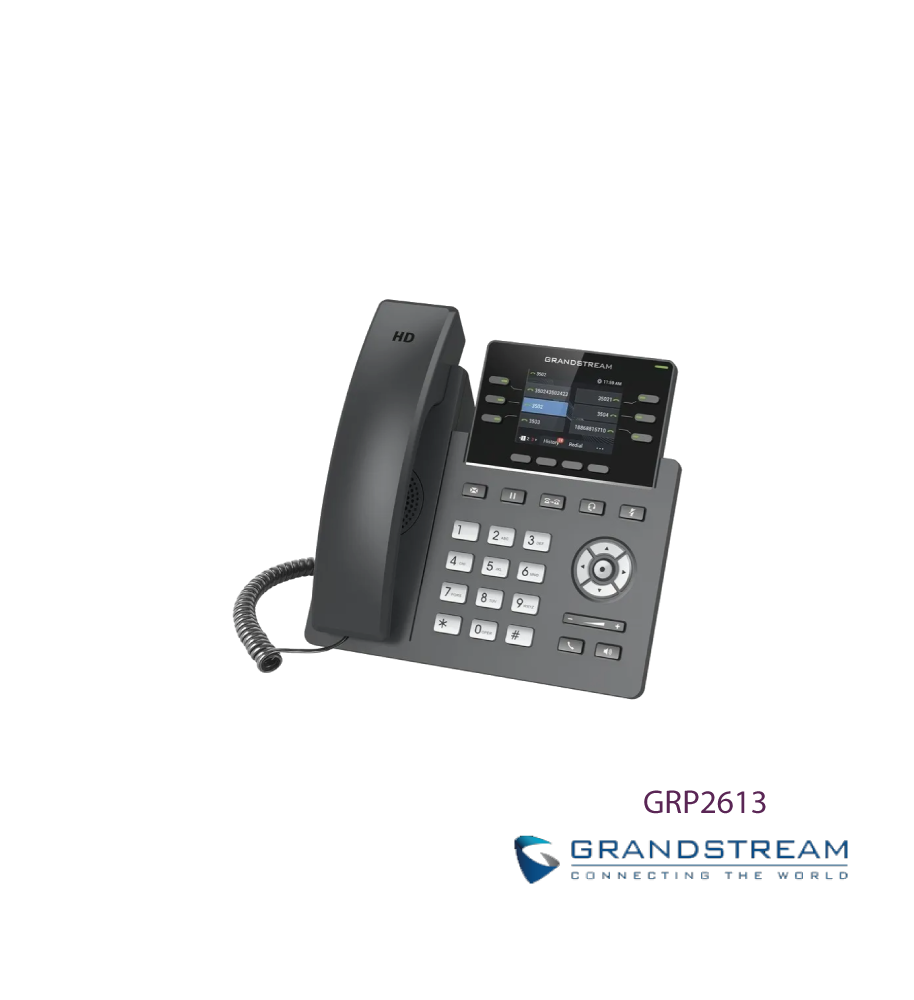 Grandstream GRP2613 IP Telefon HD - PoE Bürotelefon Mit 3 SIP Konten